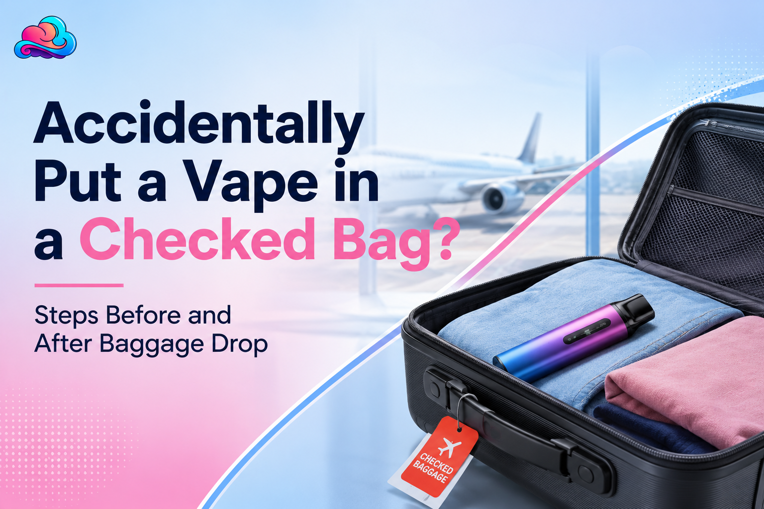 accidentally put vape in checked bag