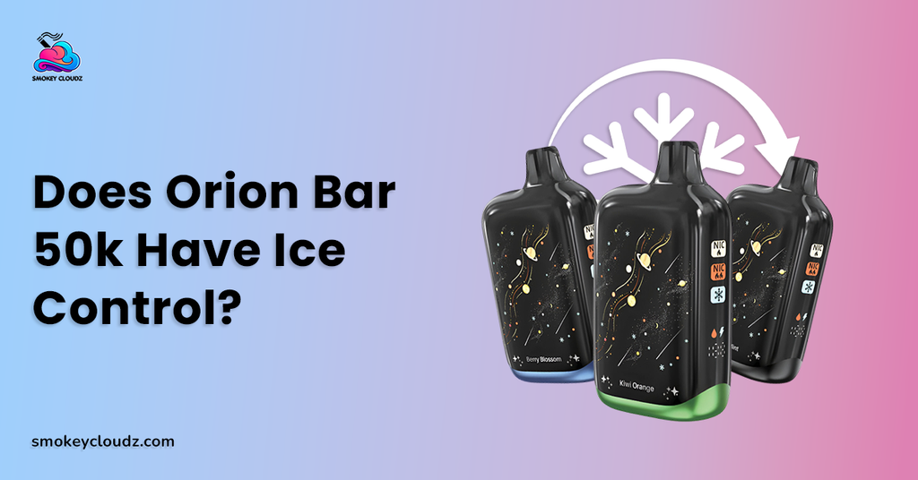 Does Orion Bar 50k have ice control compared to other disposables?