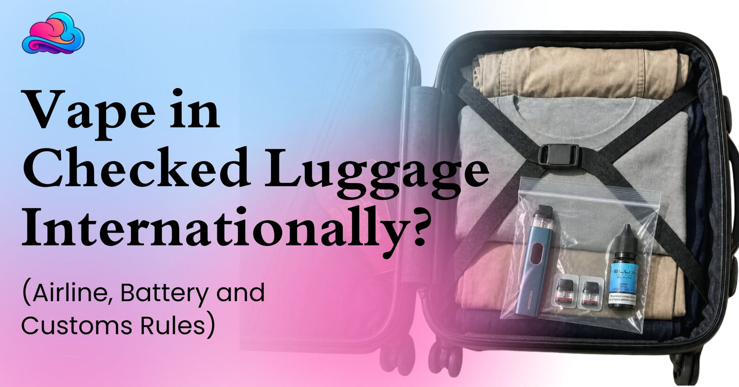 what happens if you put a vape in checked luggage international