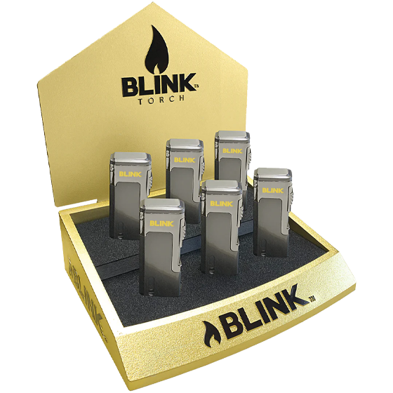 Assorted Blink Dynamite Quad Torch Lighters - 12 Count Display Box