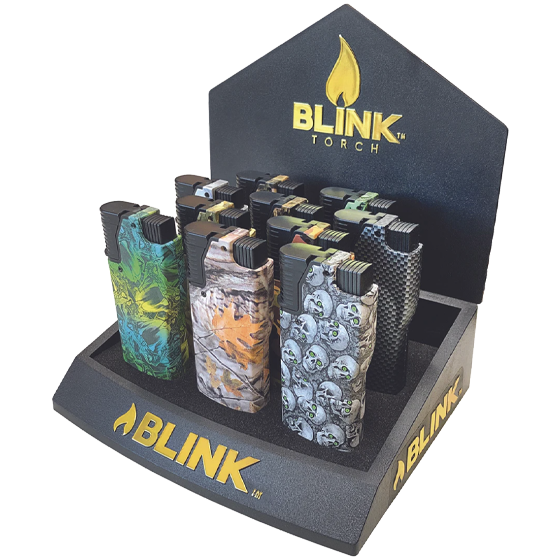 EXTENDO ASSORTED COLOR BLINK LIGHTER DISPLAY - 12CT