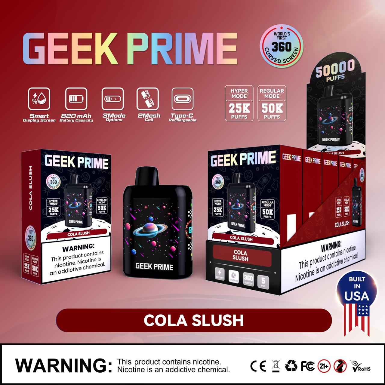 Geek Prime 50K Puff Rechargeable Disposable Vape