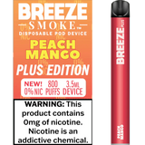 Breeze Plus Zero Nicotine Peach Mango  