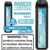 Breeze Pro Zero Nicotine Blueberry Mint  