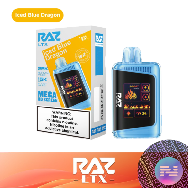 Iced_Blue_Dragon.png RAZ LTX 25000 Disposable Vape (25K Puffs)