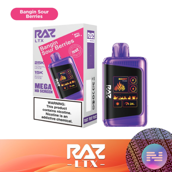 Bangin_Sour_Berries.png RAZ LTX 25000 Disposable Vape (25K Puffs)